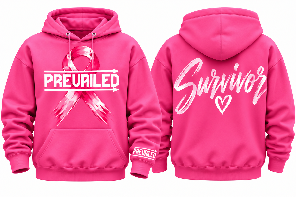Prevailed Breast Cancer Survivor Hoodie